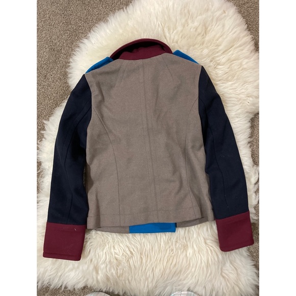 Marc by Marc Jacobs Nicoletta Color Block Pea Coat - Picture 6 of 10